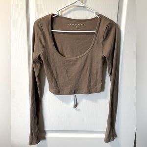 Brown Cropped Longsleeve